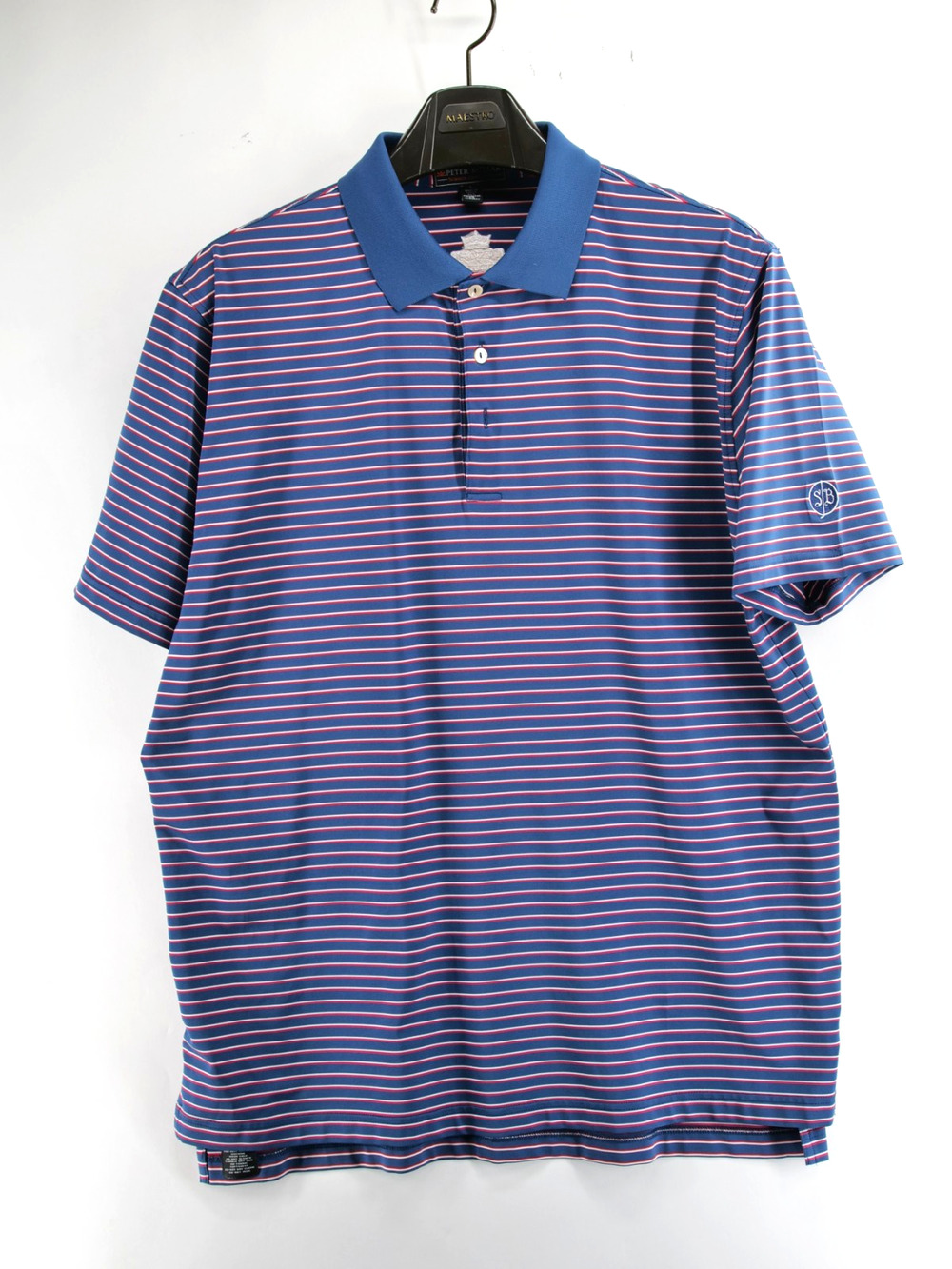 Peter Millar Summer Comfort Golf Polo Men’s L Striped Performance Purple Red